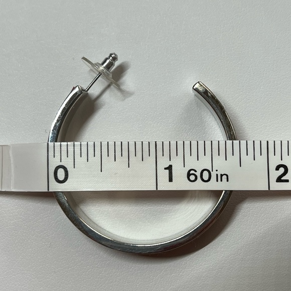 Scarlet Hinged Faux Leather Bangle and Hoops - Picture 6 of 8